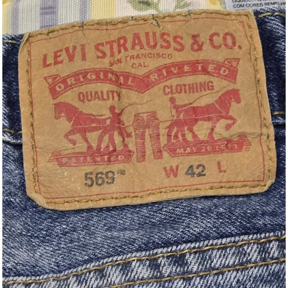 Levi’s 569 Loose Straight Jorts W42 Baggy Long Denim Jean Shorts